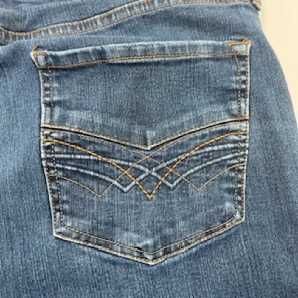 Seven7 Mens Straight Fit Jeans Blue Medium‎ Wash Stretch W38 L30